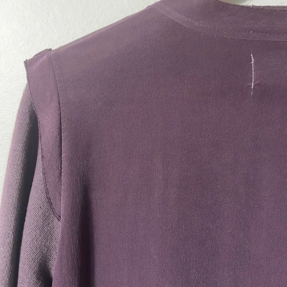 Ottod’Ame Anthropologie Made in Italy 100% cotton raw hem Eggplant sz 8 Boho